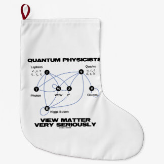 Quantenphysiker betrachten die Angelegenheit sehr  Großer Weihnachtsstrumpf