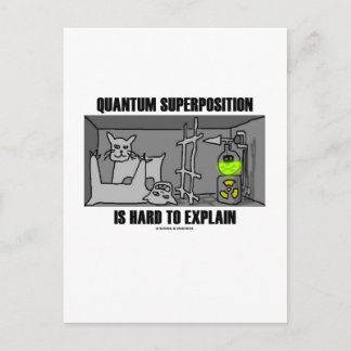 Quantenüberstellung ist schwer zu erklären (Physik Postkarte