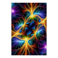 Quantenwinde: AI-mehrfarbiges Fraktal