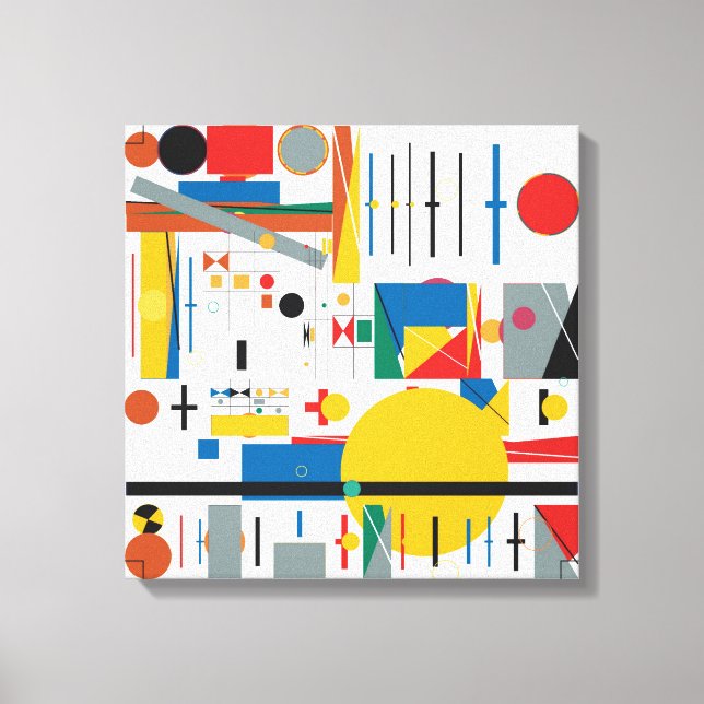 Quantum Bauhaus Geometrisches Muster  Leinwanddruck (Vorderseite)