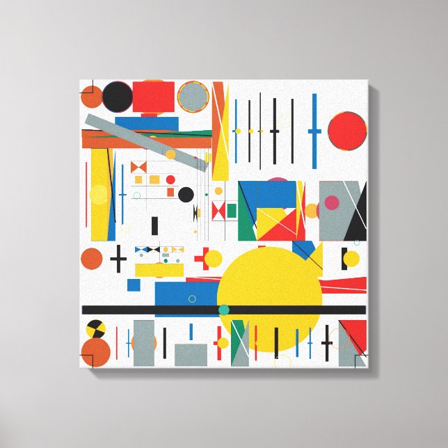 Quantum Bauhaus Geometrisches Muster  Leinwanddruck (Vorderseite)