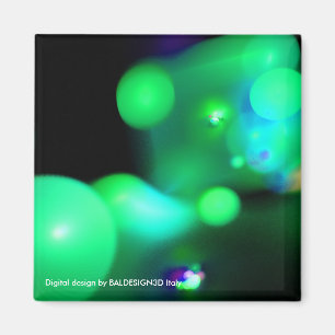 QUANTUM BUBBLES roter Veilchen Magnet