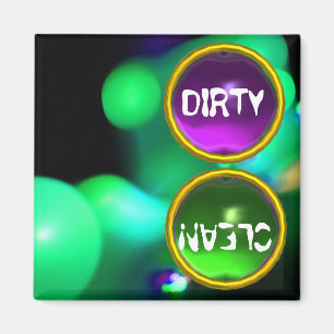 QUANTUM-BUBBLES UND LILA GRÜNE GEMS tadellos saube Magnet