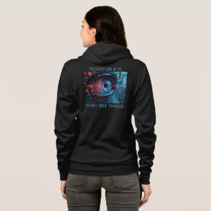 Quantum Eye Dinge Frauen Bella schwarze Kapuzenjac Hoodie
