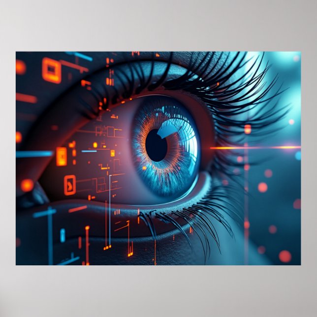 Quantum Eye Mattposter Poster (Vorne)