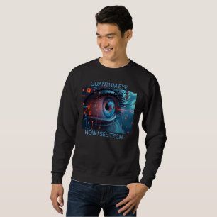 Quantum Eye Tech Herren schwarzes Sweatshirt