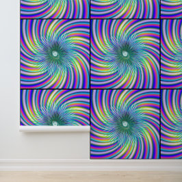 Quantum Farbige Blumen-Mandala-Kunst  Tapete