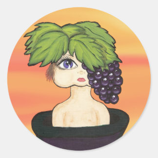 Quantum-Kind in einem Flaschenaufkleber Runder Aufkleber