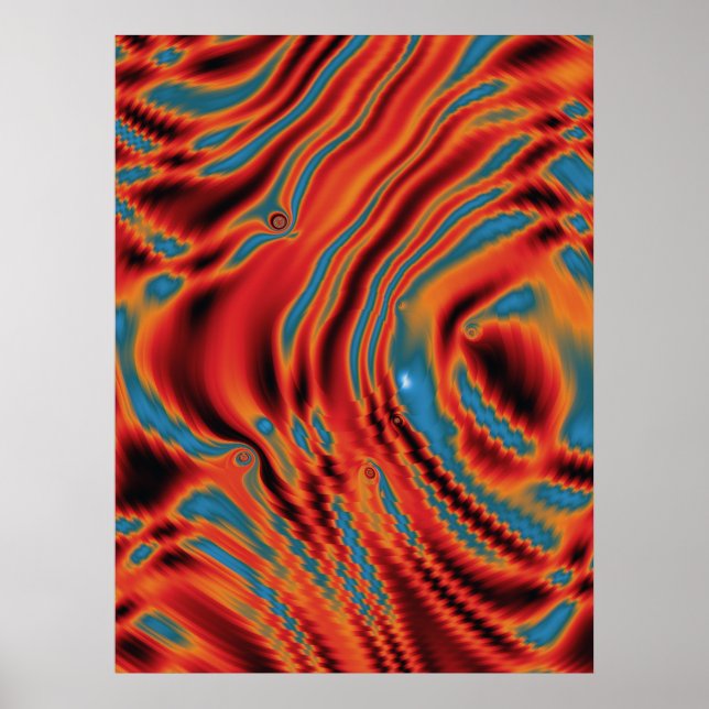 Quantum Physics Colorful Design  Poster (Vorne)
