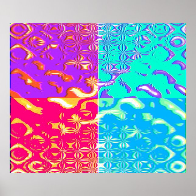Quantum Physics Geometric Pattern Poster (Vorne)