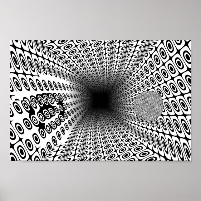 Quantum Ramanujan Tunnel Geometrisches OP Art Must Poster (Vorne)