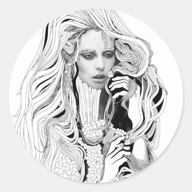 Quantums-Verwicklung Runder Aufkleber (Vorderseite)