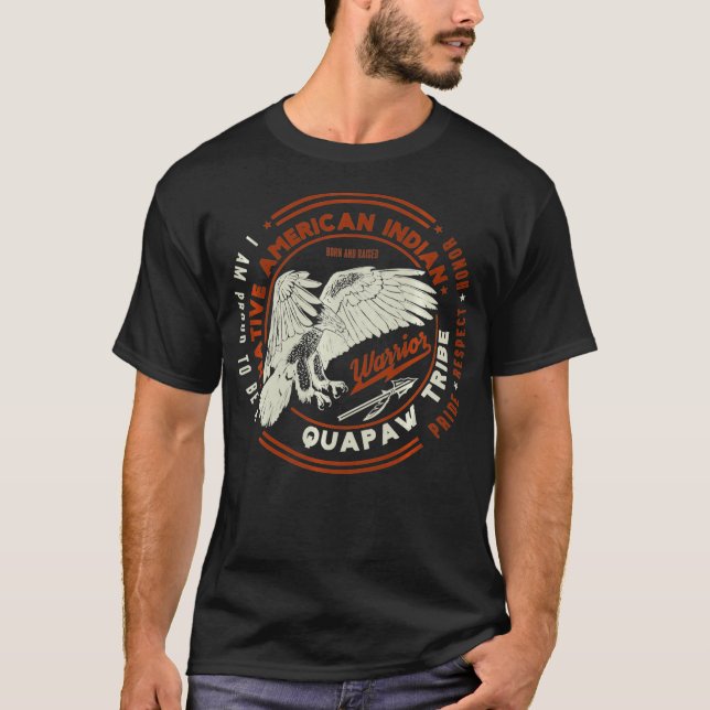 Quapaw Stamm Native Amerikanische Ureinwohner Prou T-Shirt (Vorderseite)
