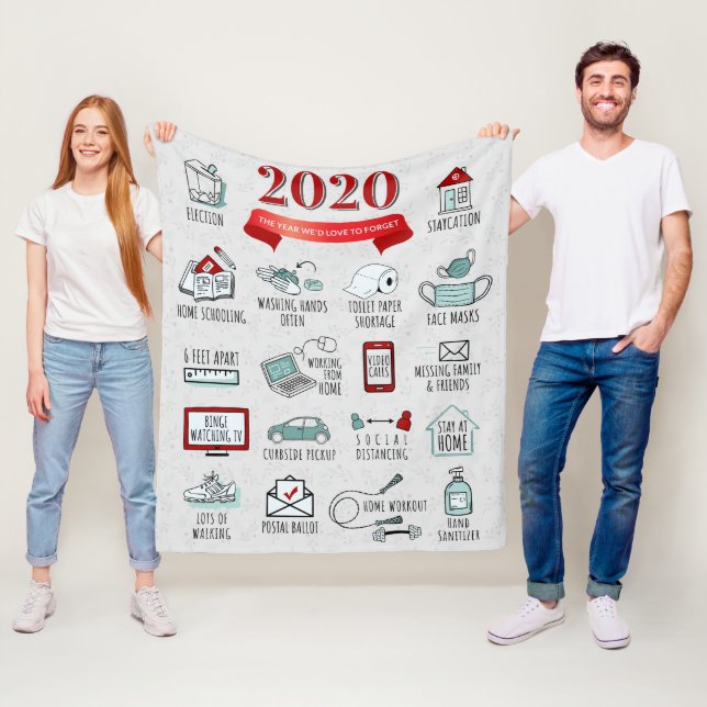 Quarantäne 2020 Gedenkfeier Weihnachten Fleecedecke (Beispiel)