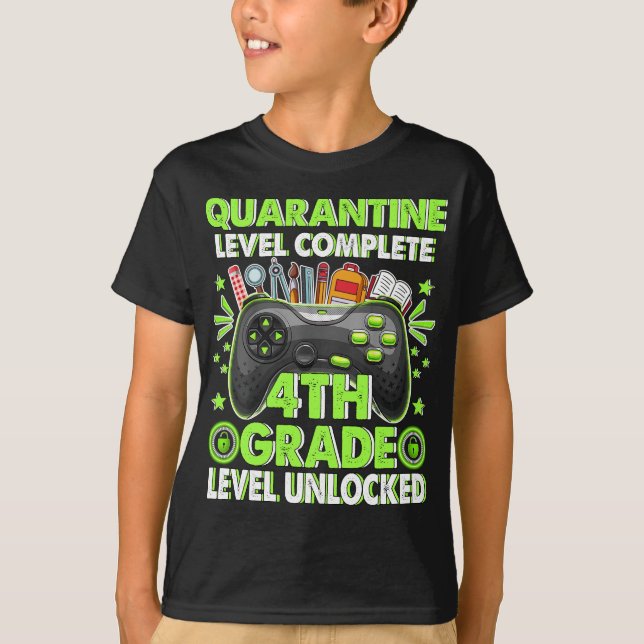 Quarantäne 4. Stufe ungesperrt zurück zur Schule T-Shirt (Vorderseite)
