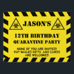 Quarantäne Birthday Party Funny Garden Gartenschild<br><div class="desc">Eine lustige Idee,  Ihren Geburtstag während Quarantäne zu feiern: ein lustiges Zeichen! Bleibe auf der Zuhause Geburtstagsparty,  E-Mail Geschenk sind willkommen.</div>