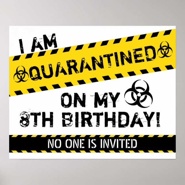 Quarantäne Birthday Poster (Vorne)