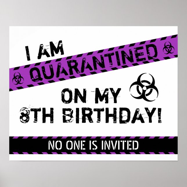 Quarantäne Birthday Poster (Vorne)