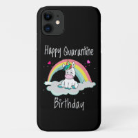 Quarantäne Birthday Unicorn Regenbogen