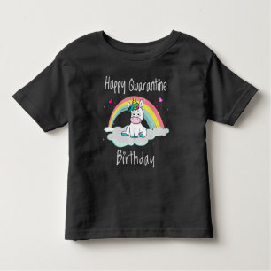 Quarantäne Birthday Unicorn Regenbogen Kleinkind T-shirt