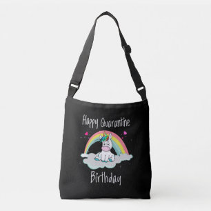 Quarantäne Birthday Unicorn Regenbogen Tragetaschen Mit Langen Trägern