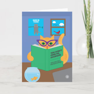 Quarantäne Cat Greeting Card Karte