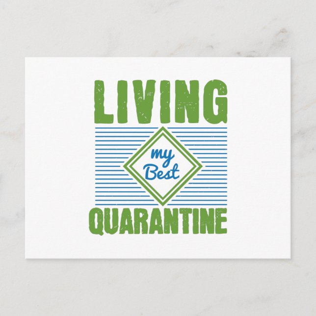 Quarantäne Corona Virus Awareness Design Postkarte (Vorderseite)