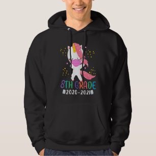 Quarantäne Dabbing 8. Klasse Einhorn Zurück zur Sc Hoodie