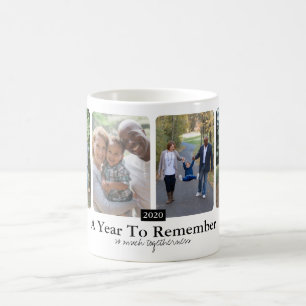 Quarantäne Erinnerungen Familienfoto Collage Kaffeetasse