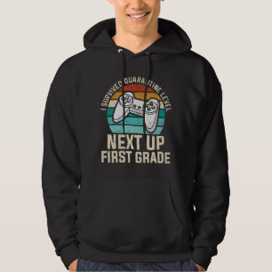 Quarantäne Erster Schullehrer Kinder Gamer Hoodie