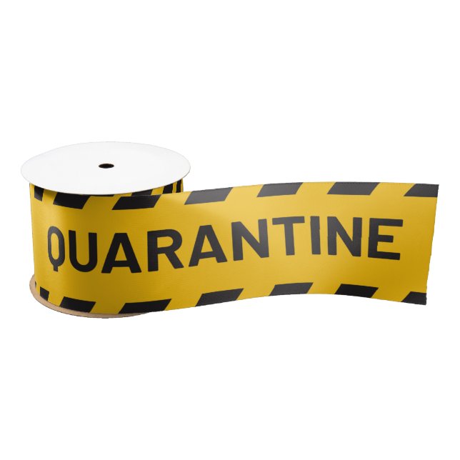 Quarantäne Gelb Satinband (Spule)