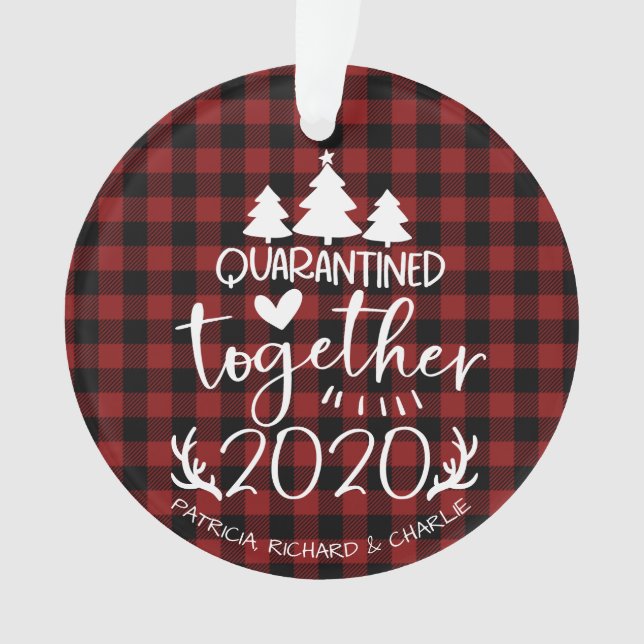 Quarantäne Gemeinsam Niedlich Covid Pandemic Weihn Ornament (Vorderseite)