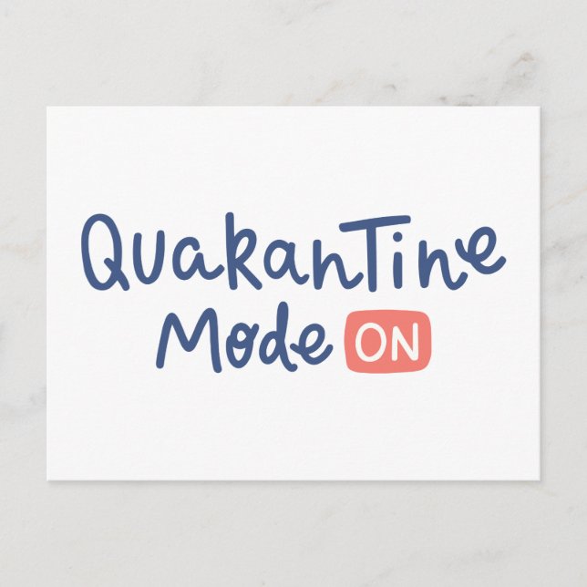 Quarantäne-Modus Ein Postkarte (Vorderseite)