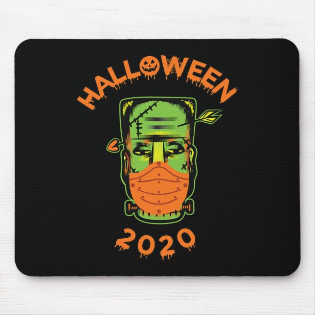 Quarantäne-o-ween frankenstein with Mask' Collecta Mousepad (Vorne)