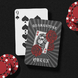 Quarantäne Queen Skull & Rose Spielkarten