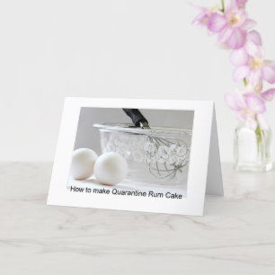 Quarantäne Rum Cake Card Karte