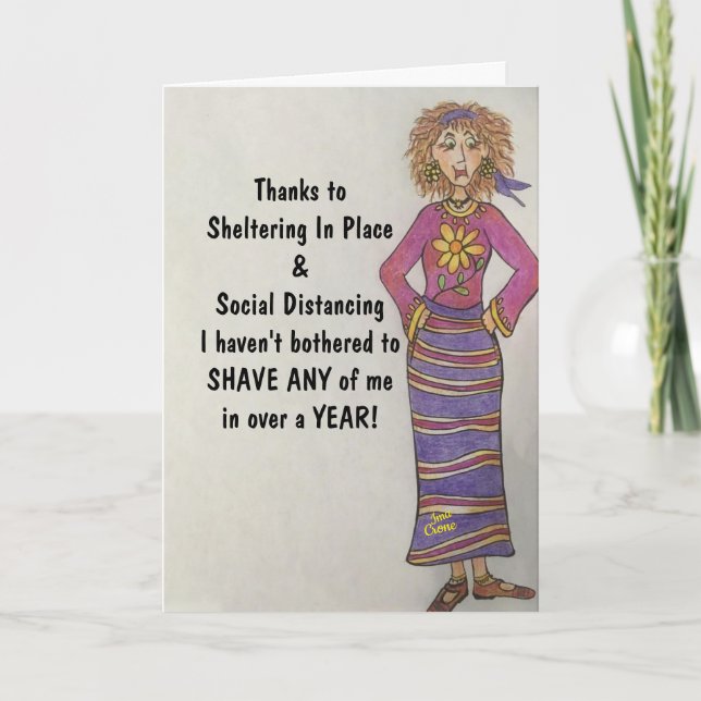 Quarantäne-Spaß-Karte Karte (Vorderseite)
