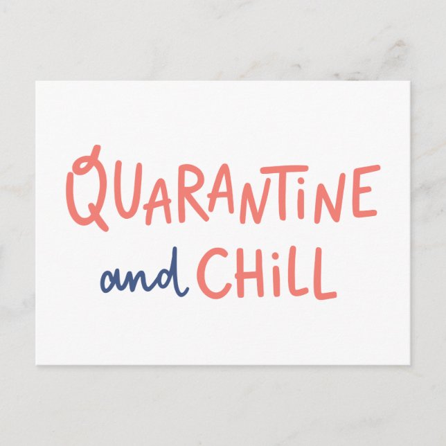 Quarantäne und Chill Postkarte (Vorderseite)