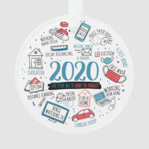 Quarantäne Weihnachten 2020 Bleibe Zuhause-Gedenkf Ornament