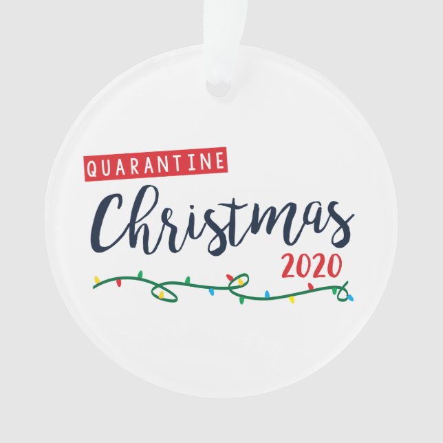 Quarantäne Weihnachten 2020 Ornament (Vorderseite)