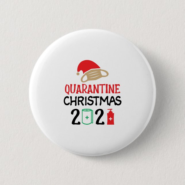 Quarantäne Weihnachten 2021-Weihnachten-Sonne Button (Vorderseite)