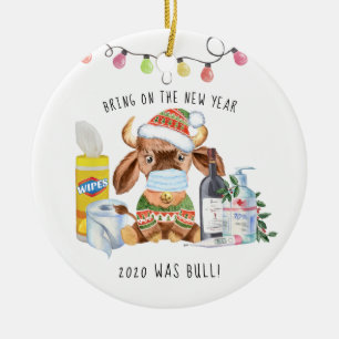 Quarantäne Weihnachten   Funny 2020 Keramik Ornament