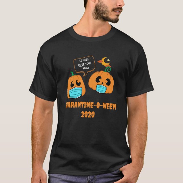 Quarantäne zwischen Halloween 2020 Pumpkin Mask Co T-Shirt (Vorderseite)
