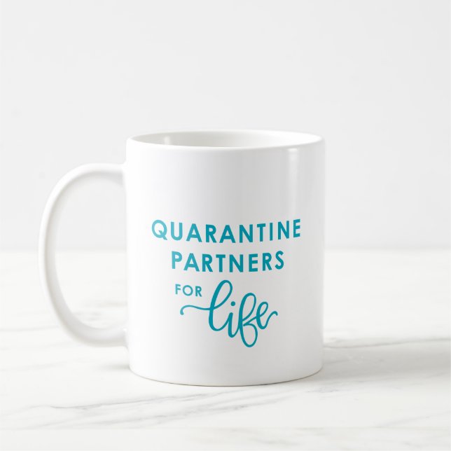 Quarantänepartner für das Leben| Coronavirus (blau Kaffeetasse (Links)