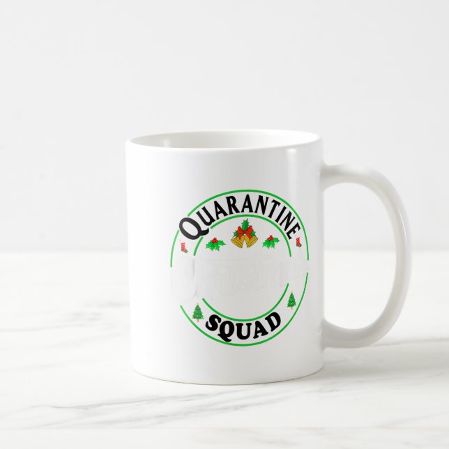 Quarantine Christmas Squad Matching Family Holiday Kaffeetasse (Rechts)