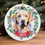 Quarantine Covid Christmas Face Mask Santa Dog Keramik Ornament<br><div class="desc">Fügen Sie ein wenig Spaß zu diesen Jahren Quarantäne und Pandemie mit diesem bezaubernden Black Labrador Santa Hunde mit einer Gesichtsmaske Schmuck, dass sagt ... . Alles, was ich zu Weihnachten Gewollt habe, ist, meine zwei Vorderzähne zu zeigen. Personalisieren Sie den Rücken mit Namen und Jahr. Dieses schwarze Labrador-Weihnachtsschmuck wird...</div>