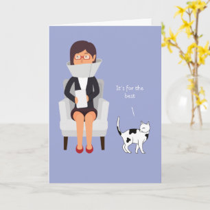 Quarantine für Humor cat greeting card Karte