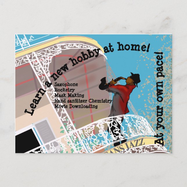 QUARANTINE HOBBIES by Slipperywindow Postkarte (Vorderseite)