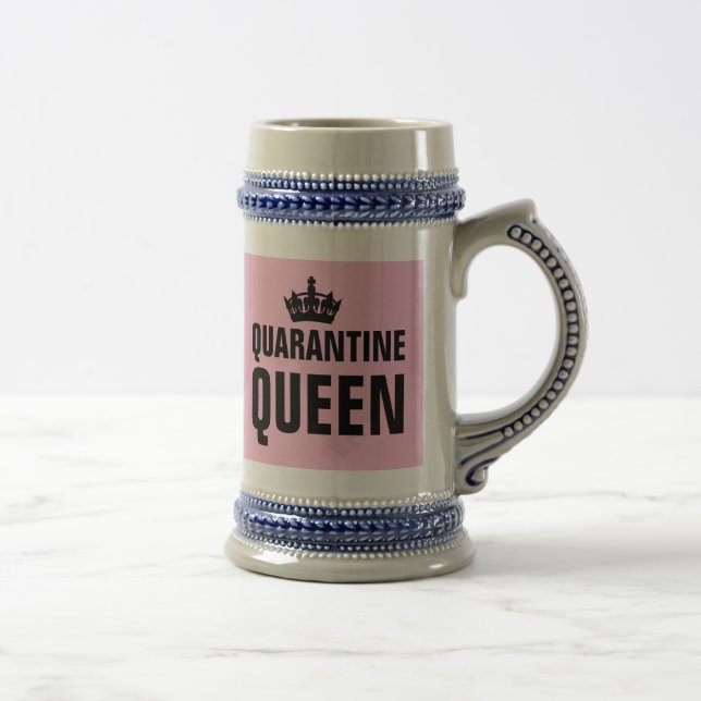 QUARANTINE QUEEN BIER STEINS FÜR SIE BIERGLAS (Rechts)