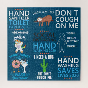 Quarantine Quotes Social Distancing Handwashing Puzzle